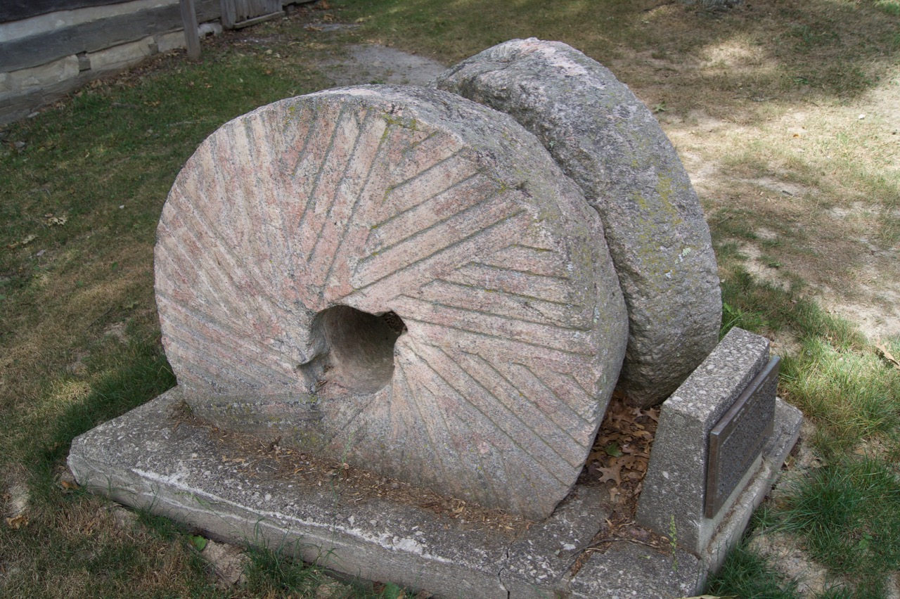 Old millstones from a water-powered mill